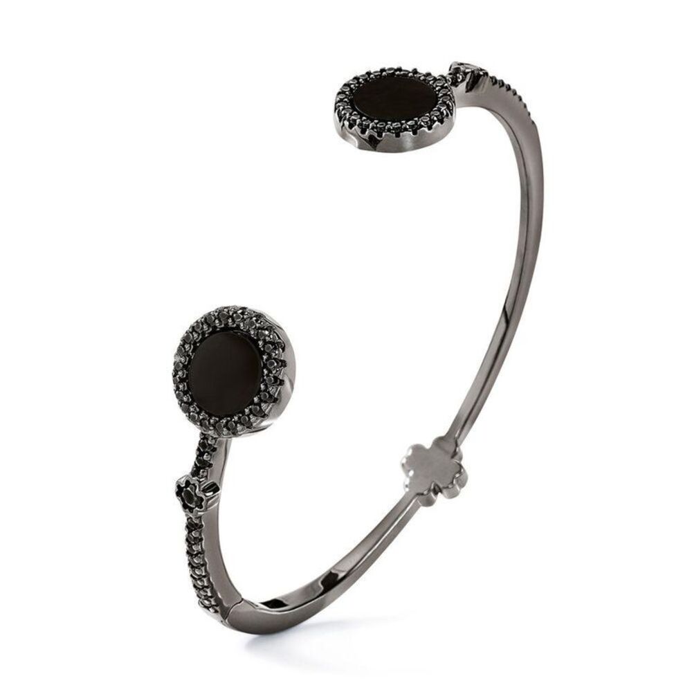 Folli Follie Stylish Silver Chain Bracelet Women Black Bracelets